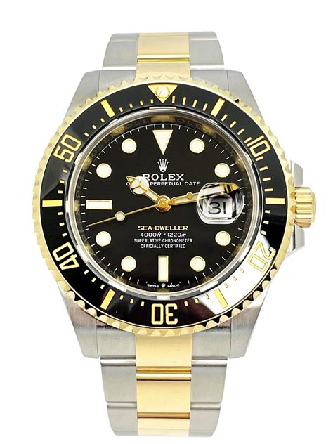 rolex deep sea dweller two tone|rolex sea dweller in stock.